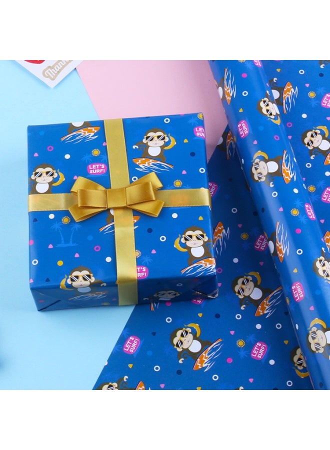 SRLIWHITE 6PCS Animal Pattern Gift Wrapping Paper Set, Multi-Color Decorative Wrap for Birthday, Holiday, Party, Wedding and Baby Shower Gifts - Image 3